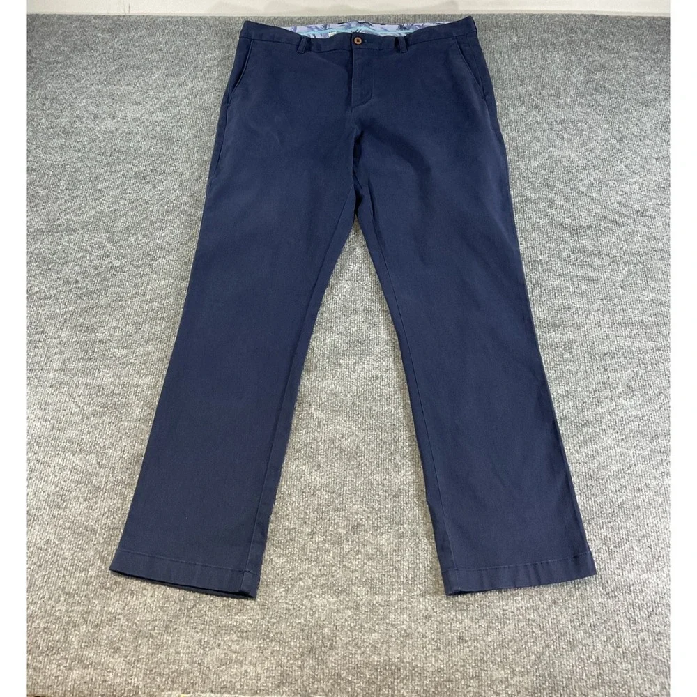 Tommy Bahama Men's Chino Pants 35x30 Navy Blue Flat Front Casual Island Zone